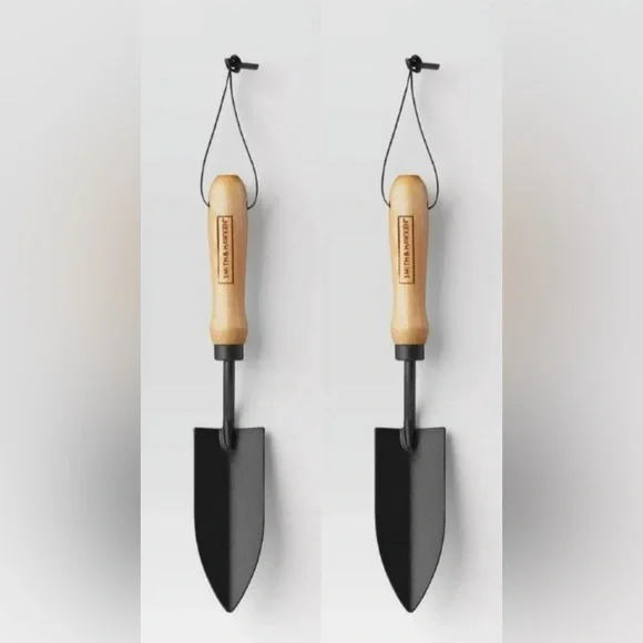 Smith & Hawken Narrow Garden Trowel 2 Pack Metal Digging Shovel Wood Handle - Picture 1 of 2